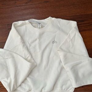 ALO Yoga white Sweatshirt CROPPED